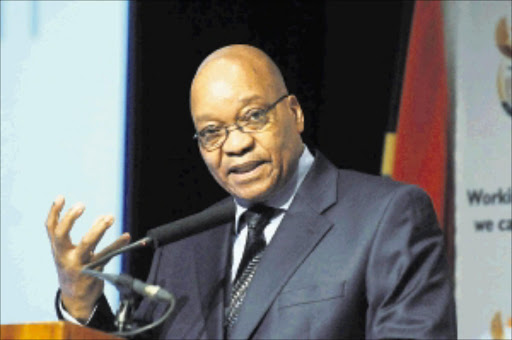 President Jacob Zuma during the President's interaction with the cultural industry sector held at Sandton Convention centre yesterday. Pic: PETER MOGAKI. 17/11/2009. © Sowetan