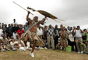 Jacob Zuma gets in the mood during a previous marriage ceremony.  