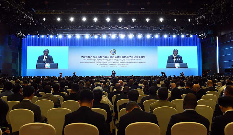 High-level dialogue between Chinese and African leaders and business representatives as well as the Sixth Conference of Chinese and African Entrepreneurs in Beijing on September 3 2018. Picture: SUPPLIED