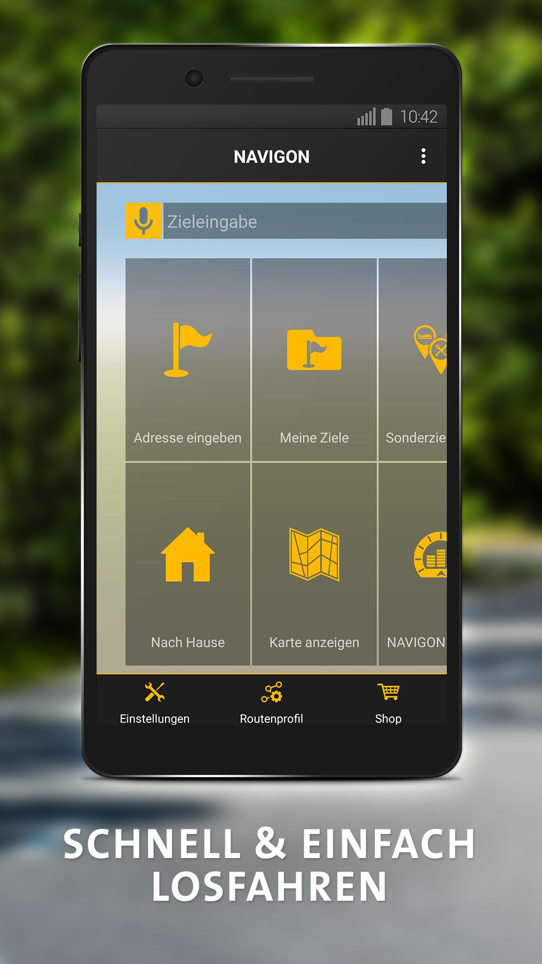 Android application NAVIGON DACH screenshort