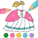 ダウンロード Glitter Dress Coloring Pages for Girls をインストールする 最新 APK ダウンローダ
