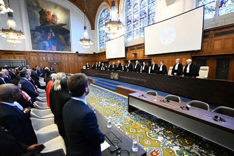 A view from the session on the day the International Court of Justice (ICJ) rule on Gaza genocide case against Israel made by South Africa in the Hague, the Netherlands on January 26, 2024. Picture: Dursun Aydemir/Anadolu via Getty Images
