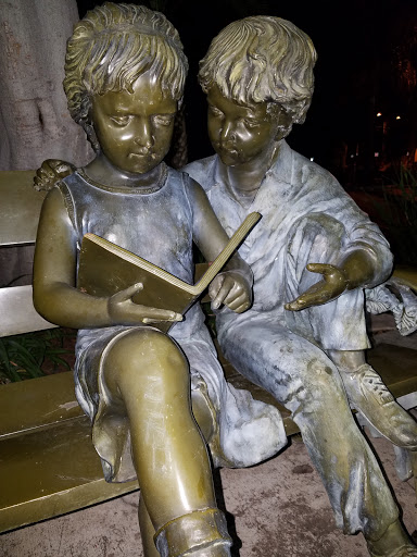 Children Reading Statue