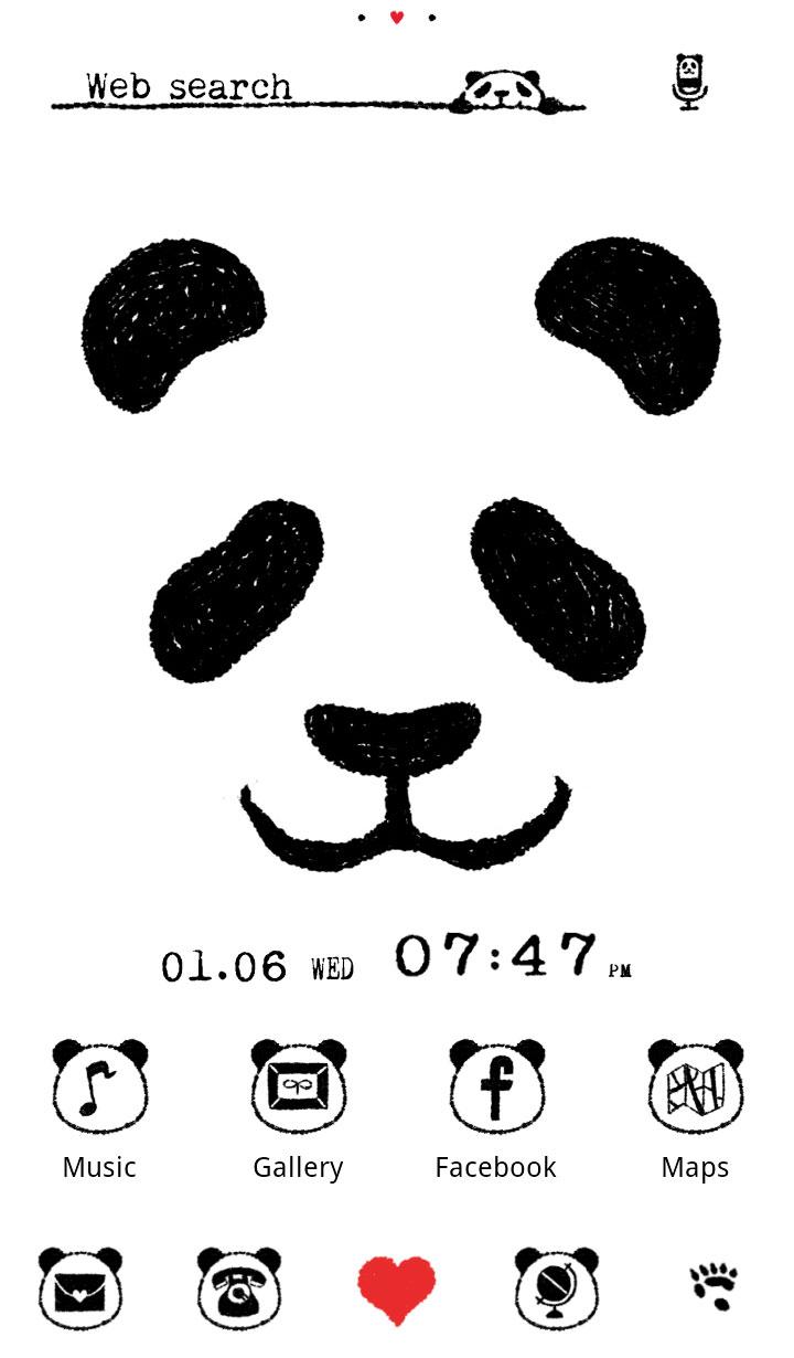 Android application Panda Face wallpaper screenshort