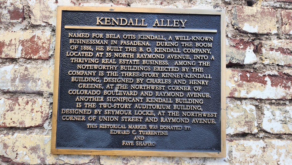 Named for Bela Otis Kendall, a well-known businessman in Pasadena. 