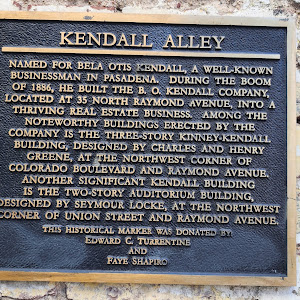 Named for Bela Otis Kendall, a well-known businessman in Pasadena. 