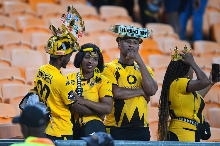 Kaizer Chiefs fans look dejected after their team's penalties Nedbank Cup last 32 defeat against Milford FC at FNB Stadium on February 25. File photo.