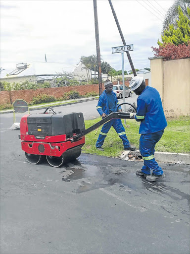 Picture: SUPPLIED ESSENTIAL WORK: Residents can expect some relief from the potholes in suburbs in BCM as the metro’s pothole and maintenance repair programme gets underway Picture: SUPPLIED