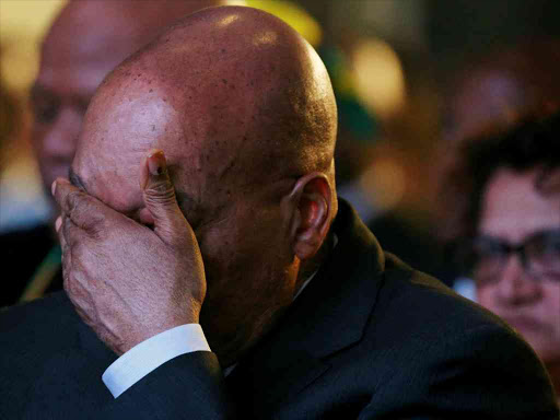 South African President Jacob Zuma reacts during the official announcement of the munincipal election results at the result centre in Pretoria, South Africa August 6, 2016. /REUTERS