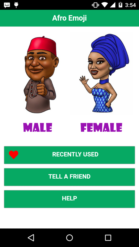 Android application Afro Emoji screenshort