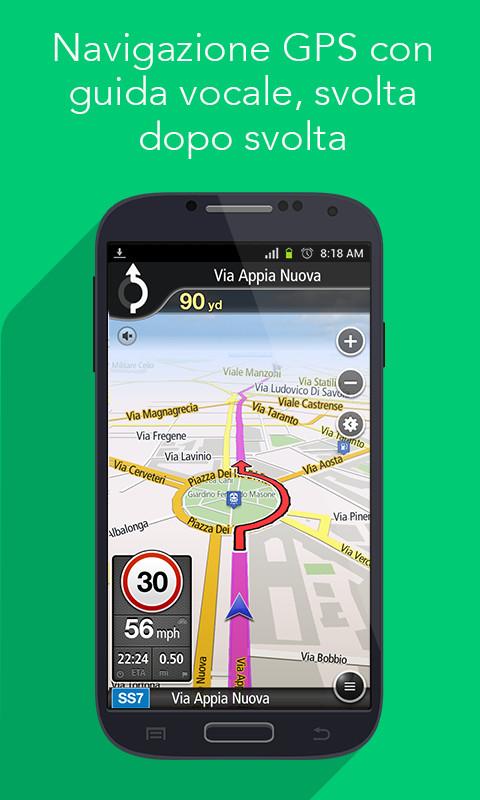 Android application Navfree GPS World screenshort