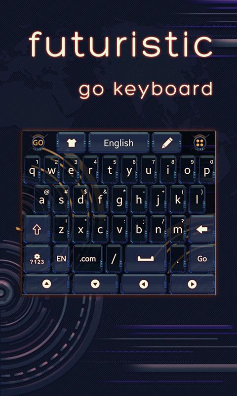 Android application Futuristic GO Keyboard Theme screenshort
