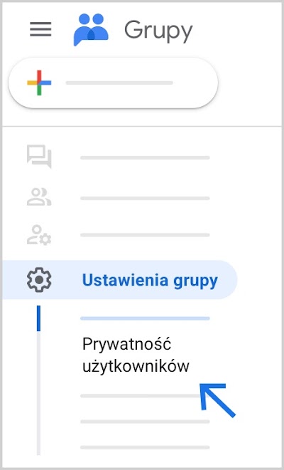 Sekcja dotycząca prywatności użytkowników znajduje się w lewym dolnym rogu.