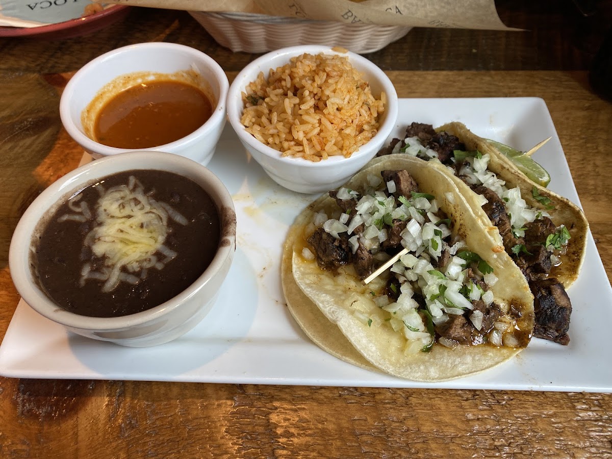 Marinated steak tacos