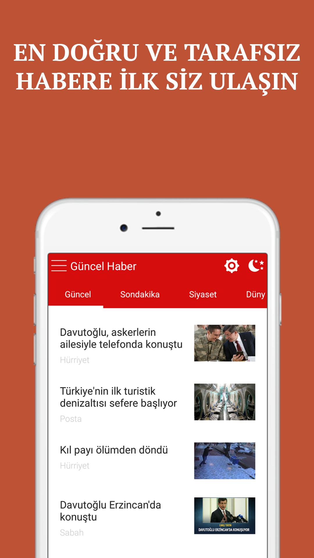 Android application Güncel Haber screenshort
