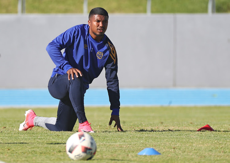 Cape Town City FC winger Lyle Lakay during a training session.