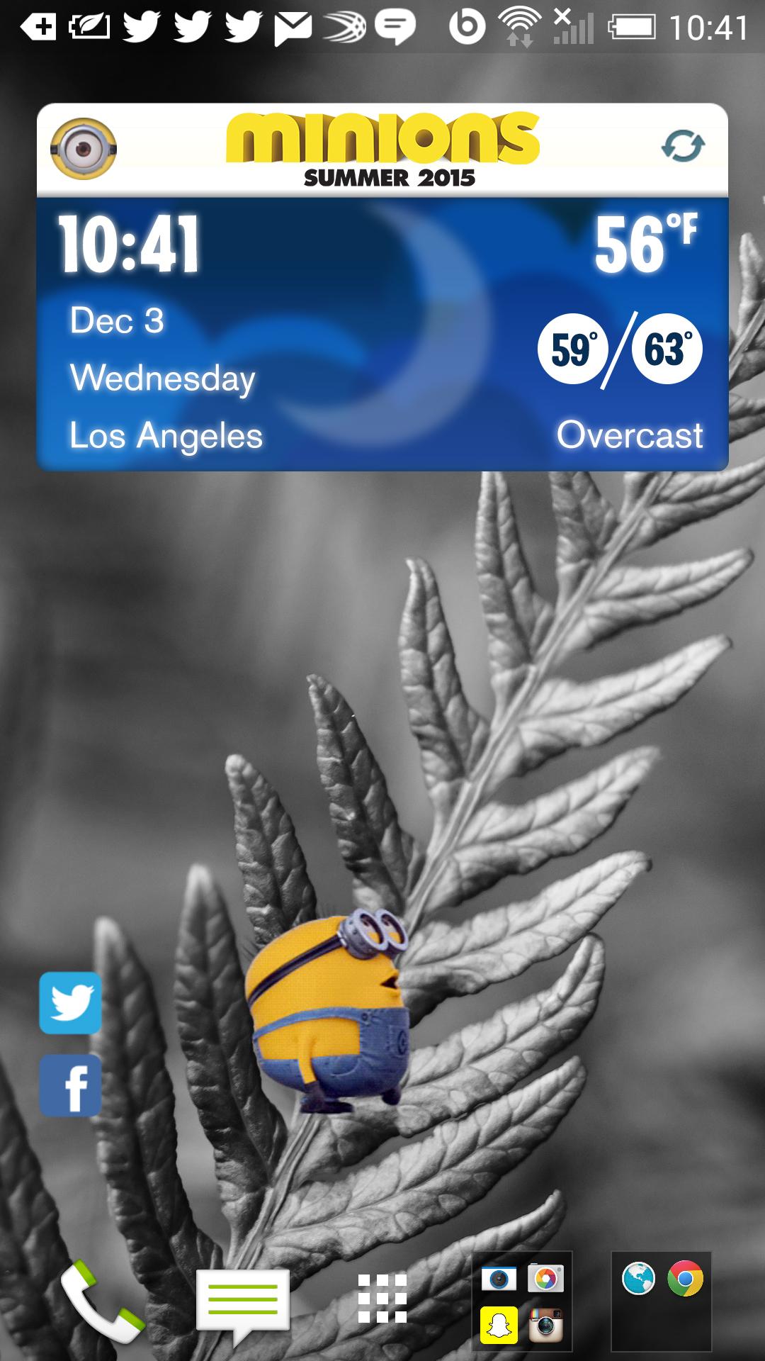 Android application Minions Weather Widget screenshort