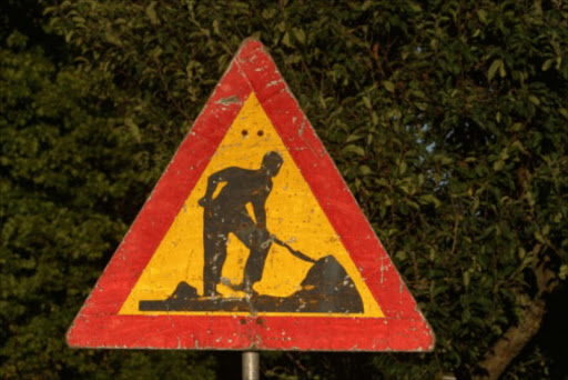Road works sign. File photo.