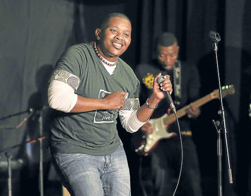 Max-Hoba performs some of his favourites to ecstatic fans at his show at the Grahamstown Arts Festival in East London. picture: STEPHANIE LLOYD