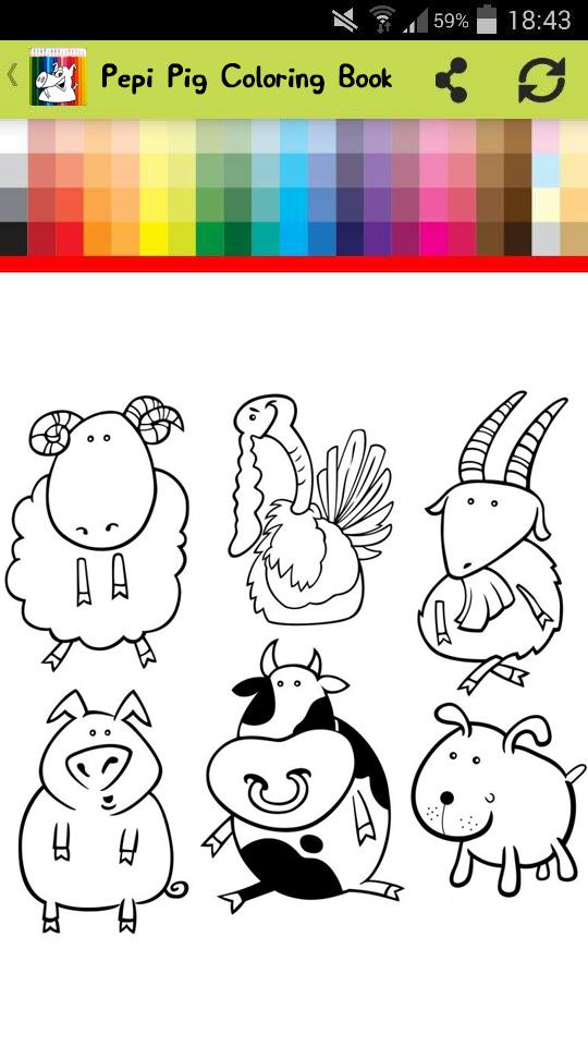 Android application Pepy Pig Color screenshort
