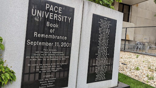 PACE UNIVERSITY Book of Remembrance   September 11, 2001   Pace University, with this book of Remembrance, honors our 47 students and alumni who lost their lives in the World Trade Center tragedy...