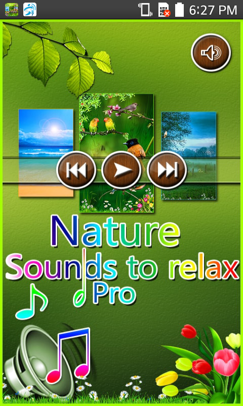 Android application Nature Sounds to Relax Pro screenshort