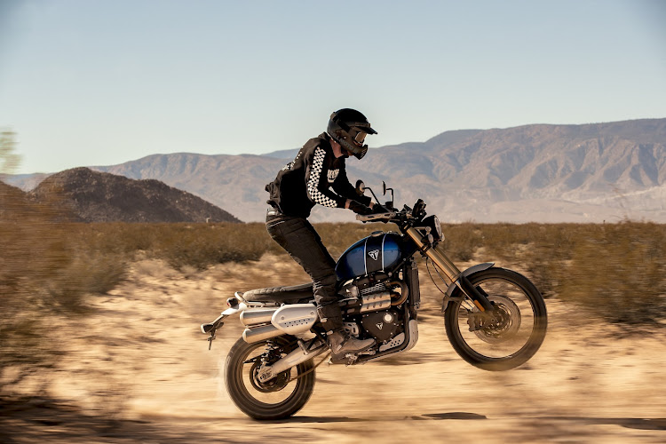 The Triumph Scrambler 1200 is a retro-styled dual-purpose bike for on- and off-road use. Picture: SUPPLIED