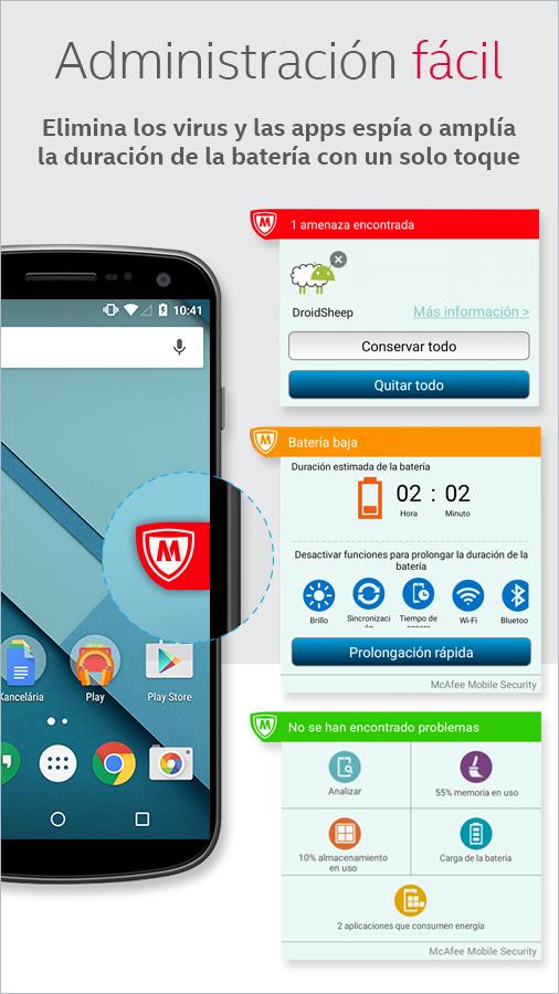 Android application McAfee Security: Antivirus VPN screenshort