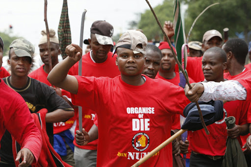 National Union of Moneworkers (NUM) members. File photo.