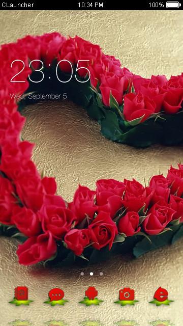 Roses Heart Theme C Launcher — приложение на Android