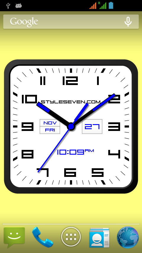 Android application Square Analog Clock-7 PRO screenshort