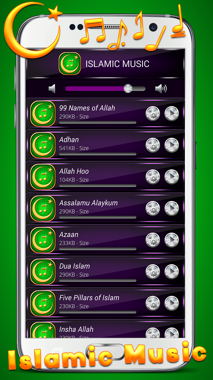Android application Islamic Music screenshort