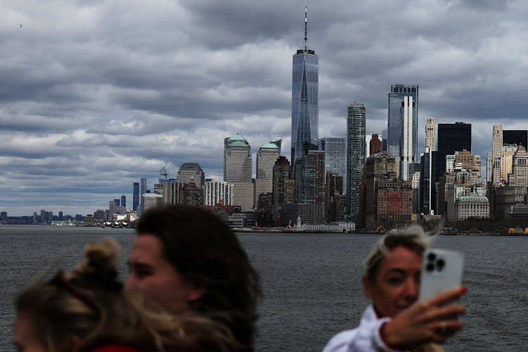 A view shows Lower Manhattan, after a 4.8-magnitude earthquake struck near New York City on Friday morning, the US Geological Survey said, from aboard the Staten Ferry in New York City, US, April 5, 2024.