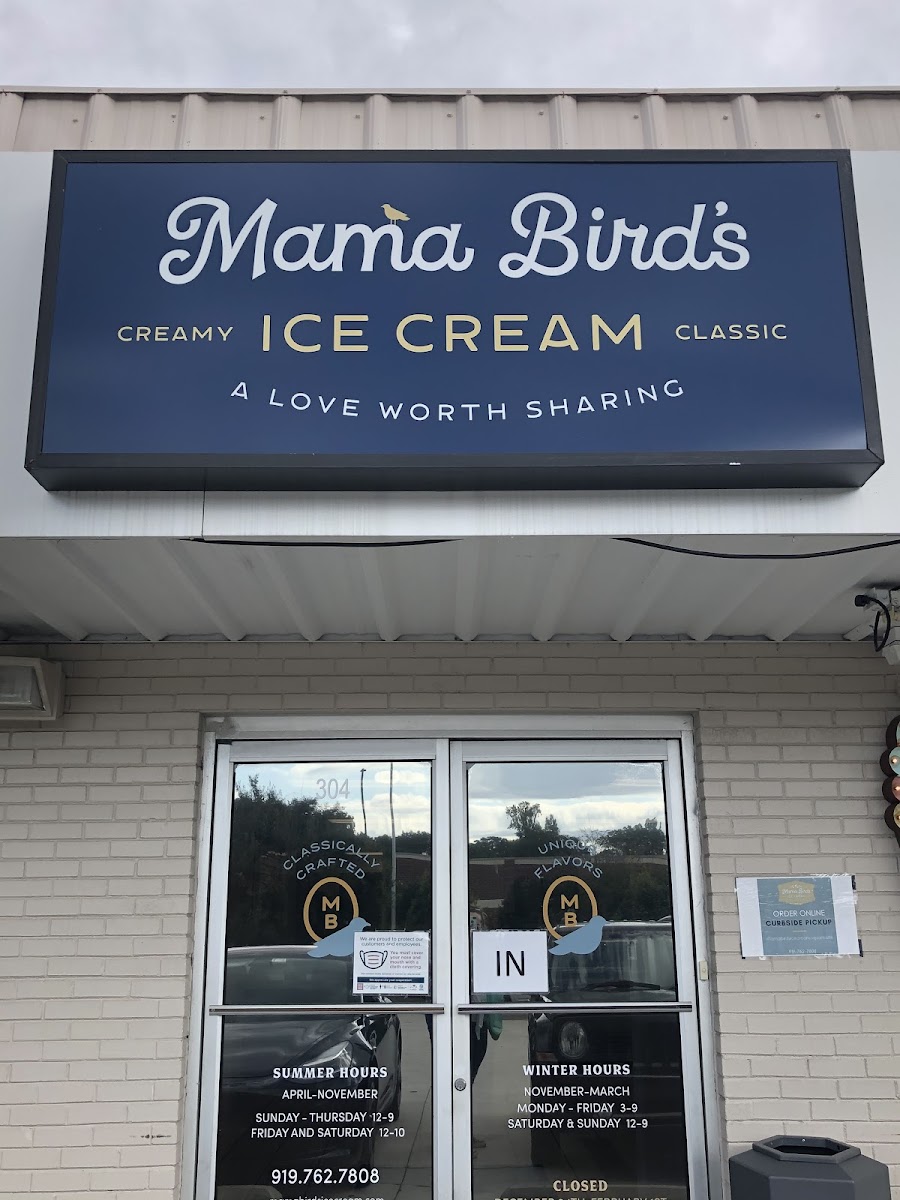 Gluten-Free at Mama Bird's Ice Cream