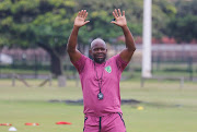 Steve Komphela during the Golden Arrows media opportunity at Moses Mabhida Stadium Outer Fields on March 27, 2019 in Durban, South Africa.