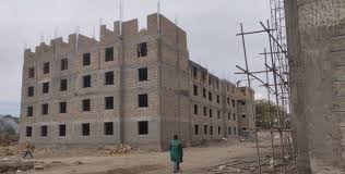 Ongoing construction of apartments under the Affordable Housing Project.