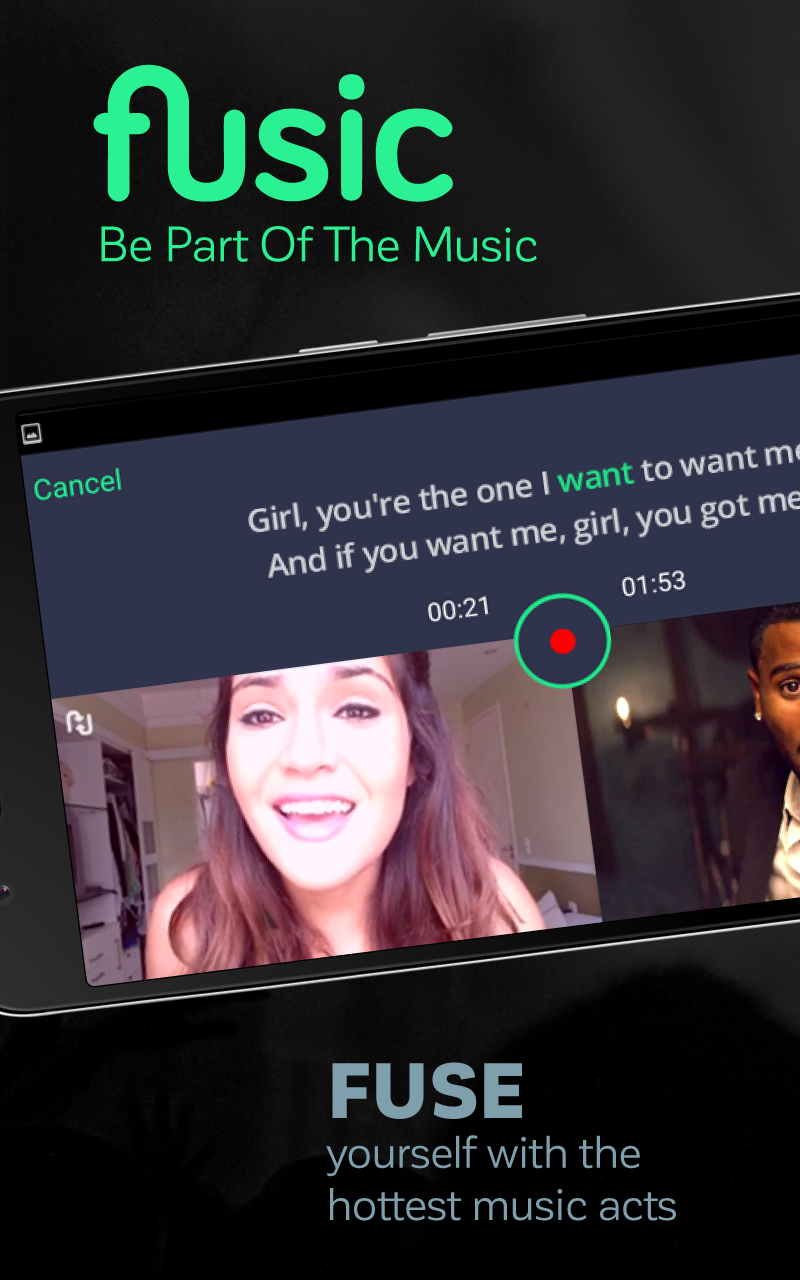 Android application Fusic -Sing, Dance &amp; Karaoke screenshort