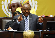 South African President Cyril Ramaphosa responds to questions in parliament surrounding cash allegedly kept on his private farm and the frequent power outages.
