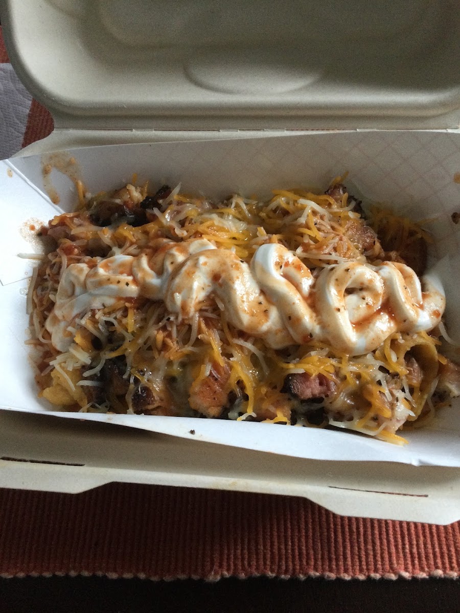 Pork belly frito pie