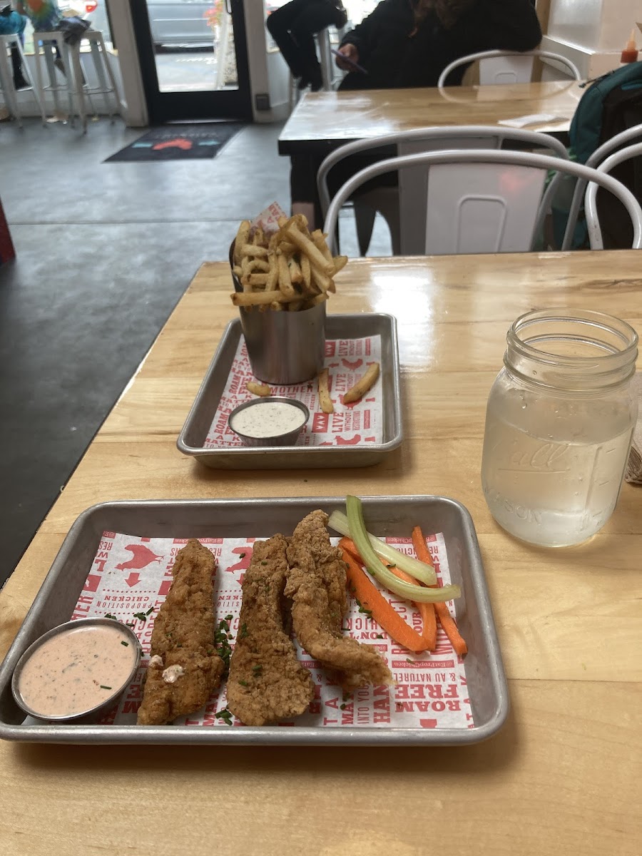 GF Chicken Strips and Fries