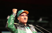 Former ANC president Jacob Zuma singing at the start of the ANC policy conference at Nasrec on June 30 2107.