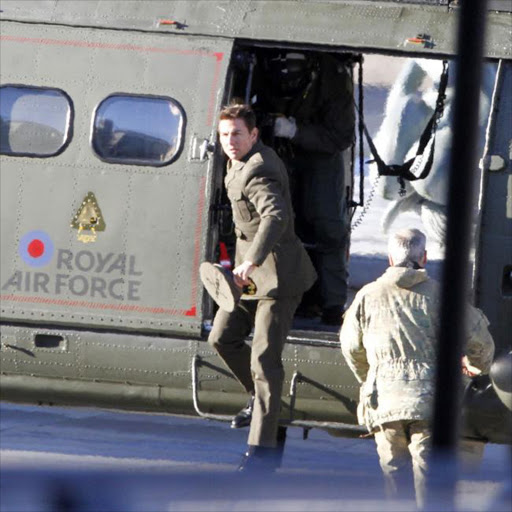 Tom Cruise filming yesterday