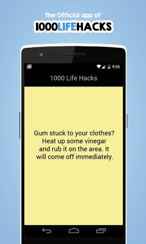 Android application 1000 Life Hacks screenshort