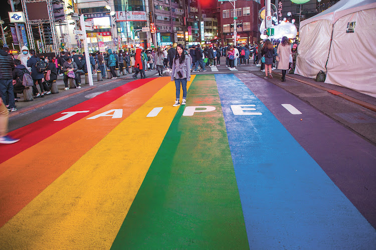 Taipei’s Rainbow Crossing.