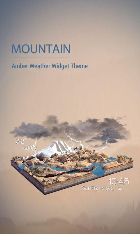 Android application 3D Real-time Weather on Mount. screenshort