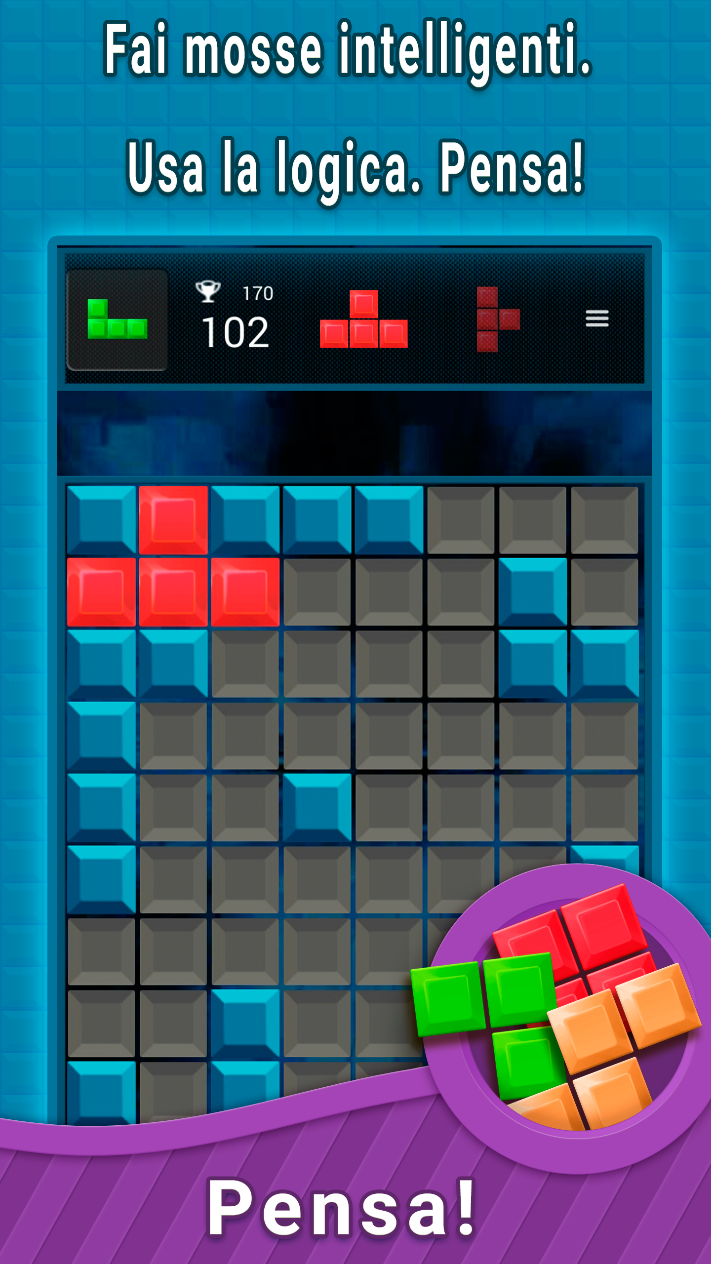 Android application Quadris® - timeless puzzle screenshort