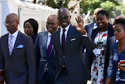 Finance Minister Malusi Gigaba heads into Parliament before delivering the 2018 Budget speech on 21 February 2018. 