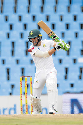 CAPTAIN COURAGEOUS: Proteas skipper Faf du Plessis plays a ball to the off side during the second Test against India at Centurion. Du Plessis scored a vital 48 runs in South Africa’s second innings of 258, setting India 287 to win the match l Full scorecard page 12Picture: AFP