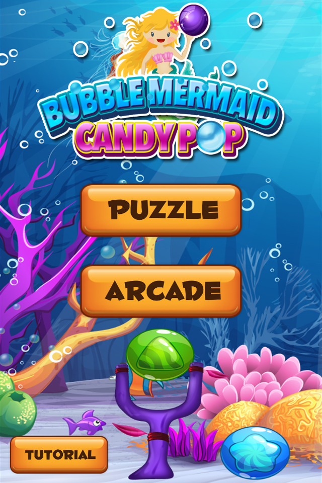 Android application Mermaid Bubble Candy Pop FREE screenshort