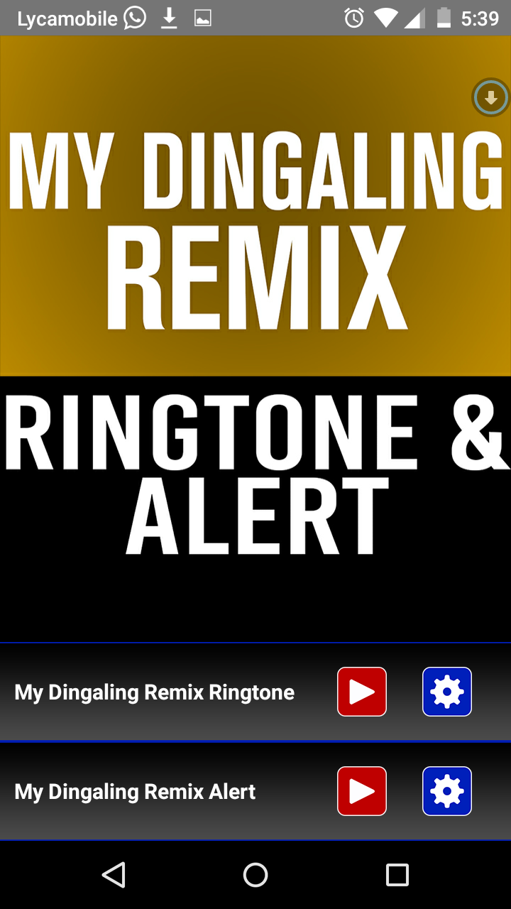 Android application My Dingaling Remix Ringtone screenshort